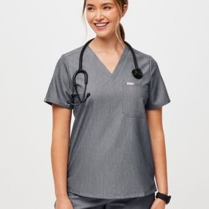 Figs Graphite Catatrina One Pocket Scrub Top